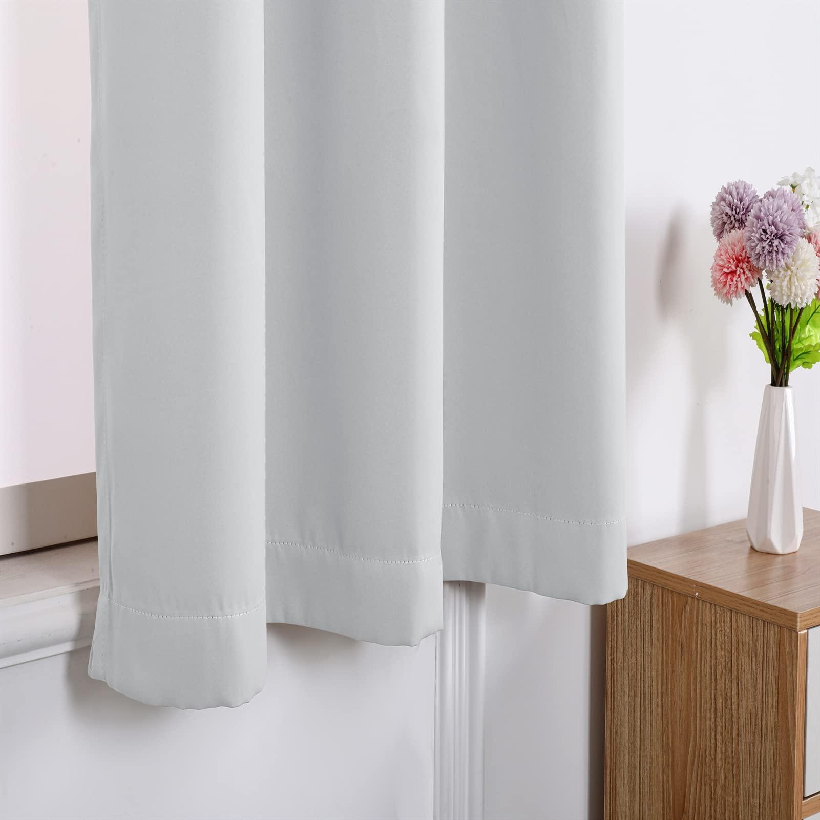 SK Studio SK Studio Room Divider Curtain, Total Privacy Blackout Curtains Thermal Insulated Noise Reduce Sliding Door Curtains for Bedroom Partition, Shared Office, 1 Panel, White, W 4.3 x L 5.2 ft