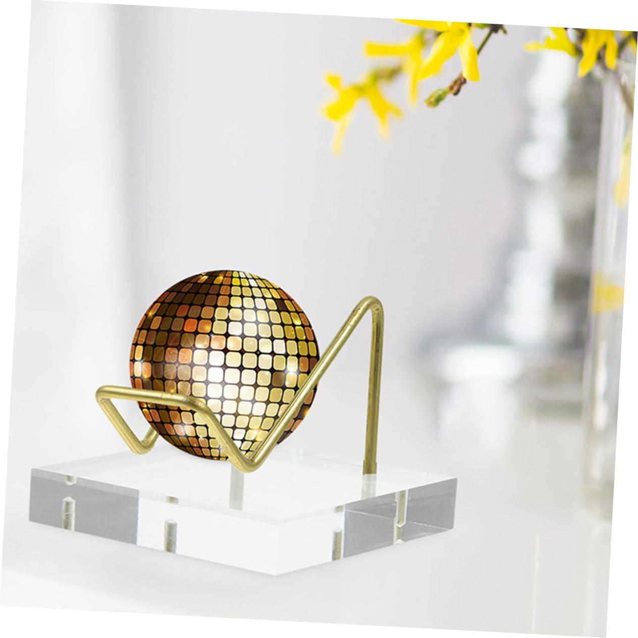 OKUMEYR OKUMEYR Lucite Holders for Heart Shaped Gems 3pcs Acrylic Display Stands Metal Base for Collectibles and Art Pieces