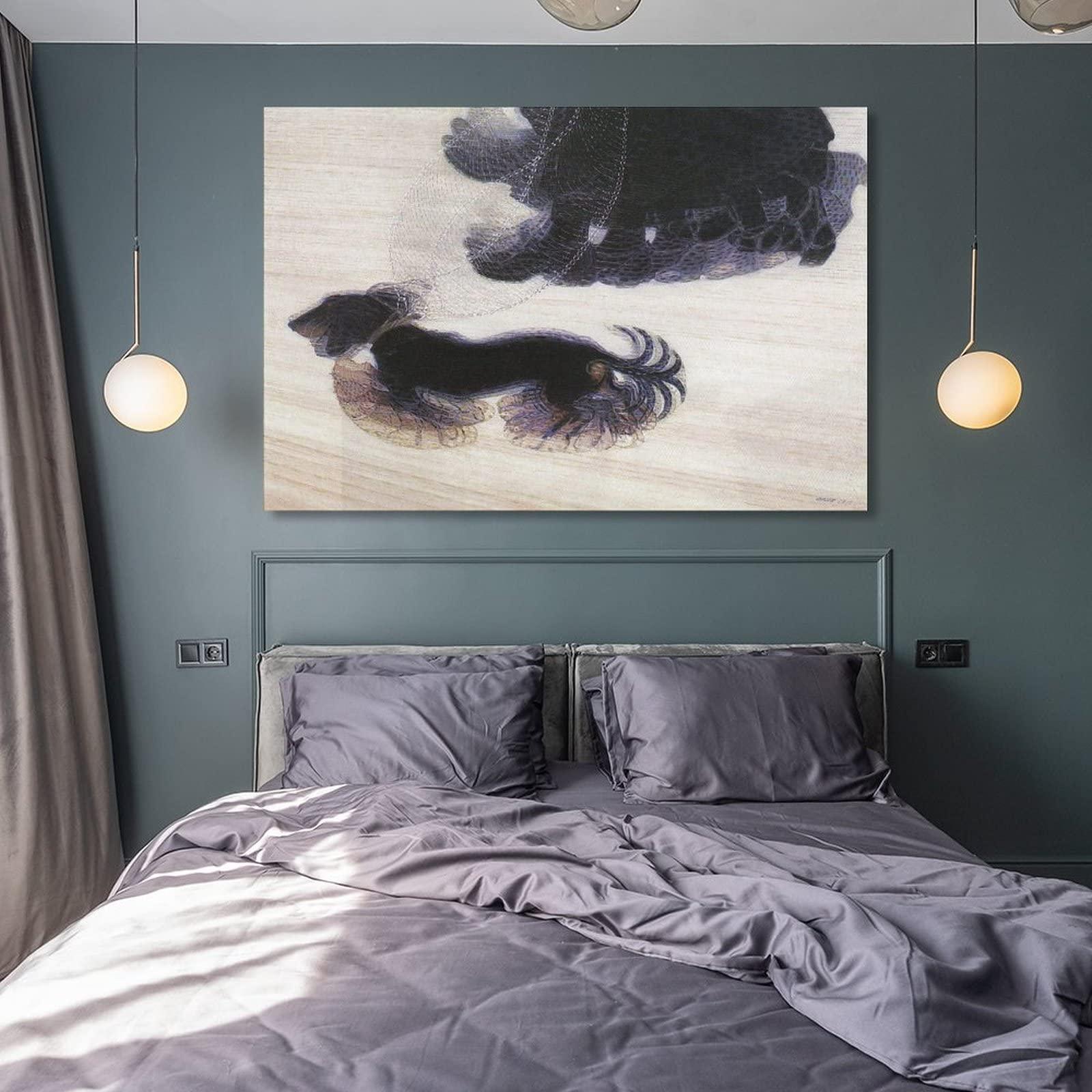 HUANGZIHUA886 Giacomo Balla - Dynamism of A Dog on A Leash Poster Decorative Painting Canvas Wall Art Living Room Posters Bedroom Painting 16x24inch(40x60cm)