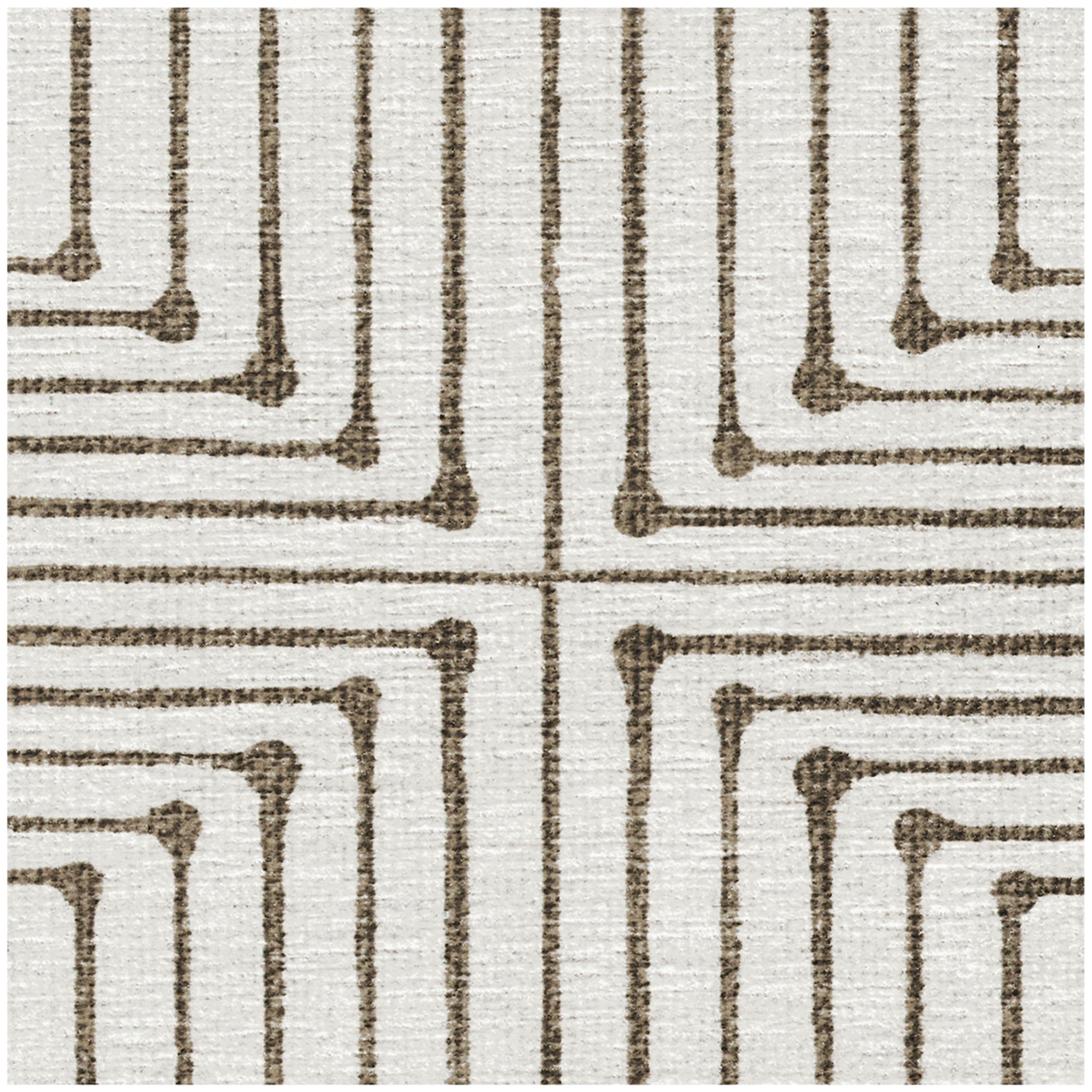 RUGGABLE Ruggable x Jonathan Adler Washable 2x3 Area Rug, Inkdrop Camel & Ivory, Premium Modern Rugs for Living Room, Bedroom, Kitchen, Office, Classroom with Gripper Non Slip Pad