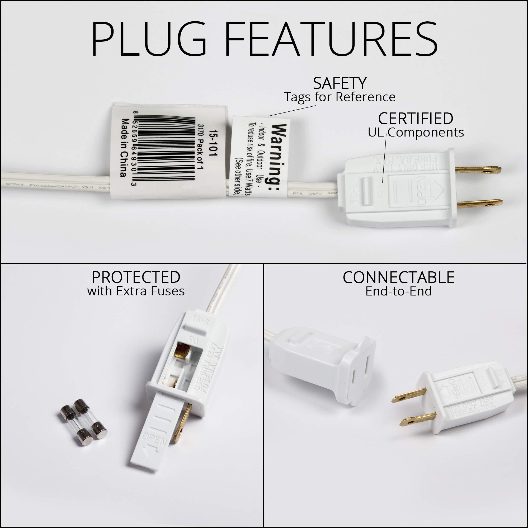 Wintergreen Lighting Wintergreen Lighting C9 OptiCore LED Commercial Outdoor Christmas Lights Heavy Duty Christmas String Lights; Wedding Christmas Lights; White Wire (50 Lights, 50 Ft, Red/Warm White)