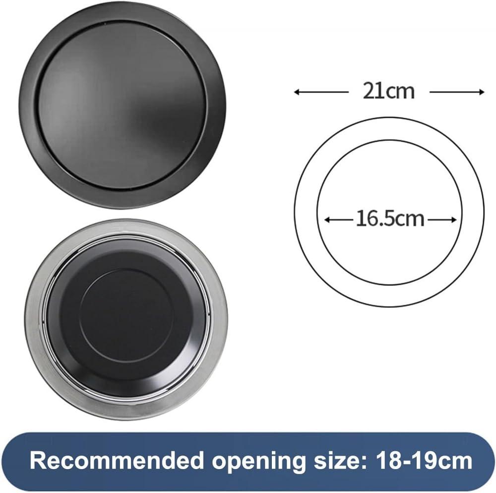 YISHUOYZBS Waste Chute Lid Built-in Countertop Trash Bin Lid Cover, Stainless Steel Garbage Lid Balance Flap Cover, Brushed Surface Trash Grommet Swing Trash Can Lid, for Kitchen/Bathroom/Restaurant-gold