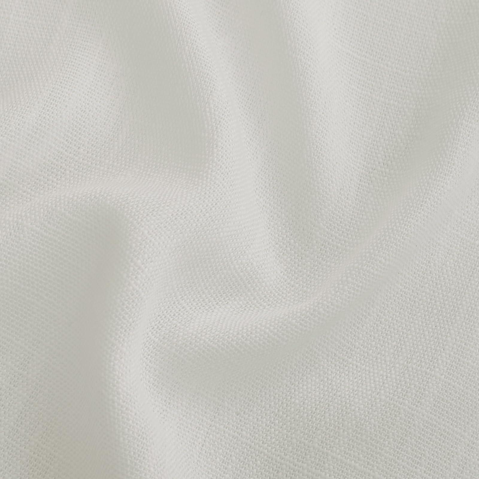 DotheDrape DotheDrape Pinch Pleated Curtains, Light Filtering Pinch Pleat Linen Curtains for Bedroom, Living Room, 72 Width 88 Inch Long 1 Panel, Beige White
