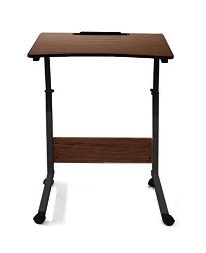 Urban Shop Urban Lifestyle Wood Adjustable Rolling Laptop Desk, Black