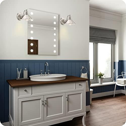 Kira Home Kira Home Welton 8.5\" Modern Industrial Wall Sconce, Brushed Nickel Finish