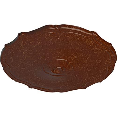 Ekena Millwork Ekena Millwork CM18POBMC Pompeii Ceiling Medallion, 18 7/8\"OD x 1 1/2\"P (Fits Canopies up to 2\"), Hand-Painted Burnished Mahogany Crackle