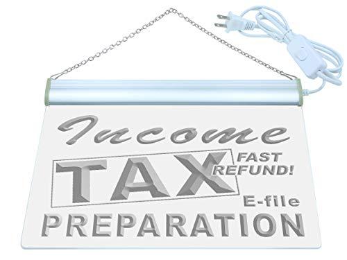 ADVPRO ADVPRO Income Tax Preparation Office LED Sign Neon Light Sign Display j694-r(c)