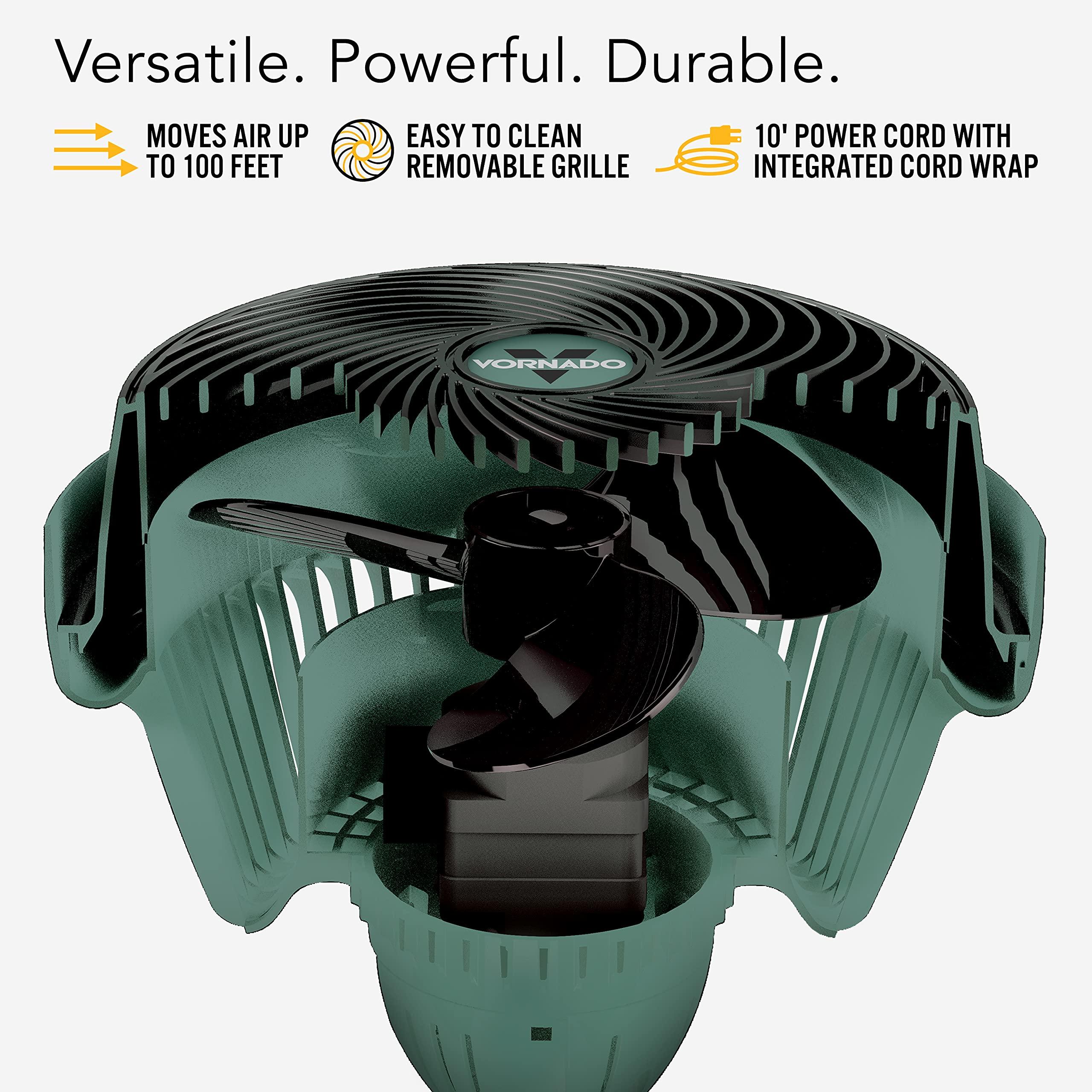 Vornado Vornado 293 16 In. Heavy Duty Air Circulator Shop Fan Bundle, Yellow and Green