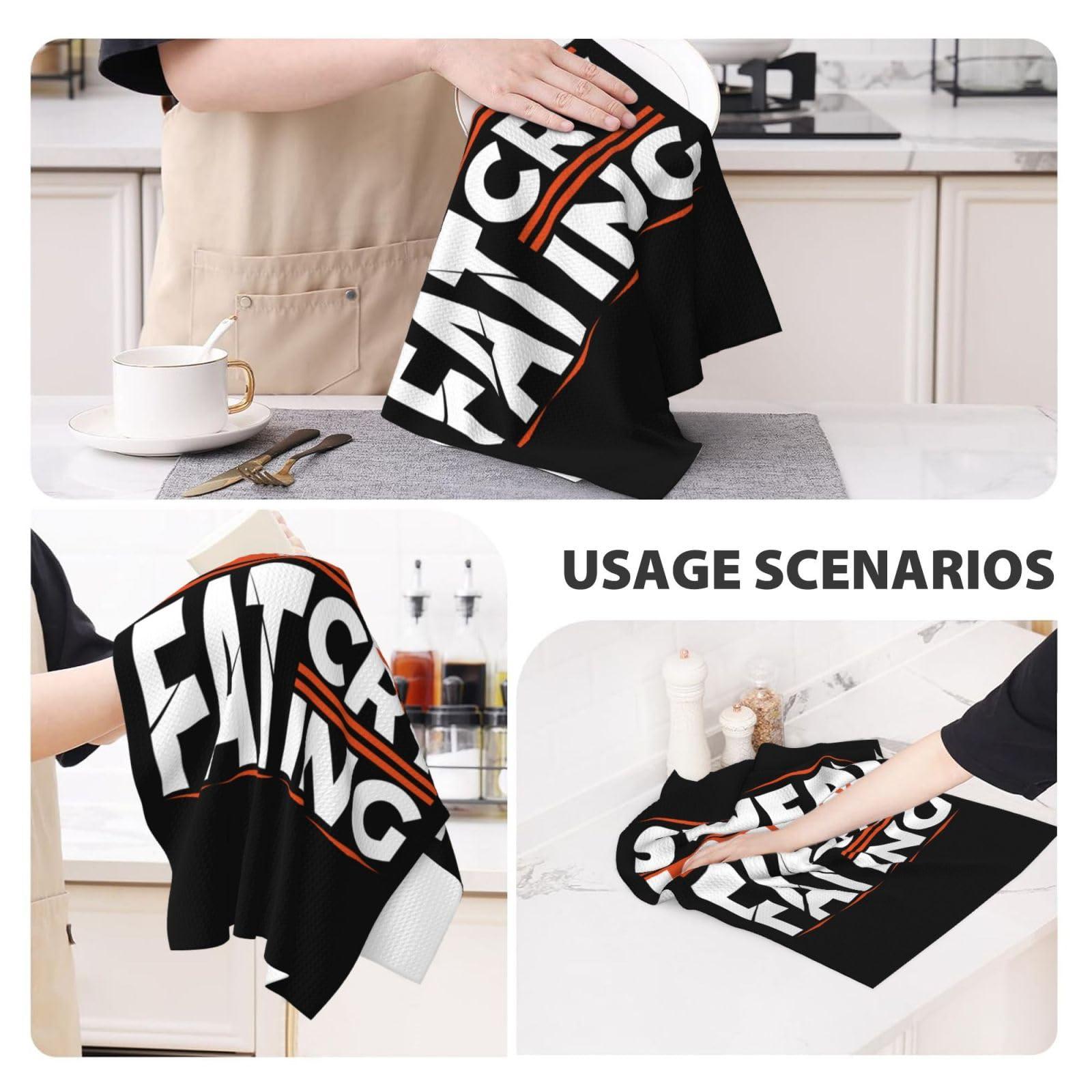 SDFRTG SDFRTG Sweat is Just Fat Cry Ing Kitchen Towels 16x26 Inch Dish Towels for Kitchen Super Soft Absorbent Cleaning Cloths Reusable Hand Towels Tea Towels