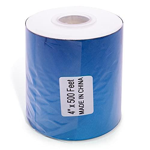 TCDesignerProducts TCDesignerProducts Blue Shiny Metallic Streamer Roll, 4 Inches x 500 Feet, Wedding Decorations