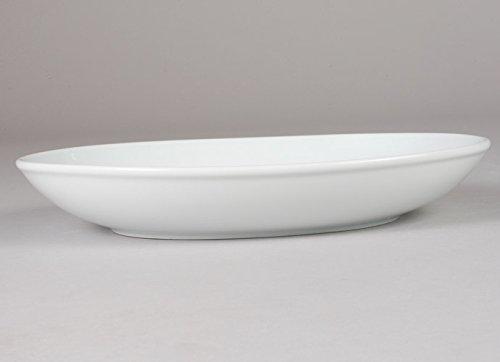 (Saikaitoki) (Saikaitoki) Saikai Pottery Hasami Ware Common 13238 Bowl Dish, Oval White, Diameter 10.6 inches (27 cm), Microwave and Dishwasher Safe, Made in Japan