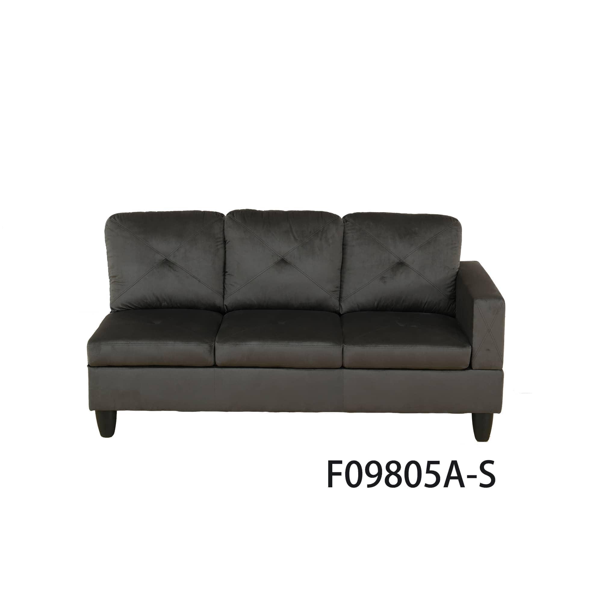 LOPOO LOPOO 3 Piece L-Shaped Sectional Sofa with 66.5'' Left Chaise Lounge, Storage Ottoman & Throw Pillows, 97'' Living Room Set, 5 Seat Upholstered Modular Sectional Couch for Apartment Grey Flannel