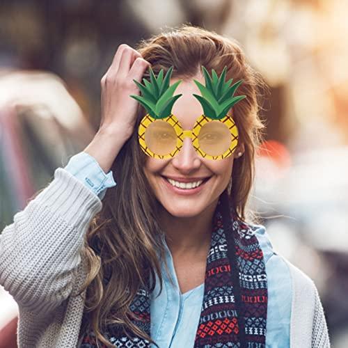 Amosfun Amosfun Hawaiian Novelty Party Sunglasses Beach Pineapple Eyeglasses Pineapple Glasses Summer Party Favors Funny Eyewears Glasses Dancing Party Supplies