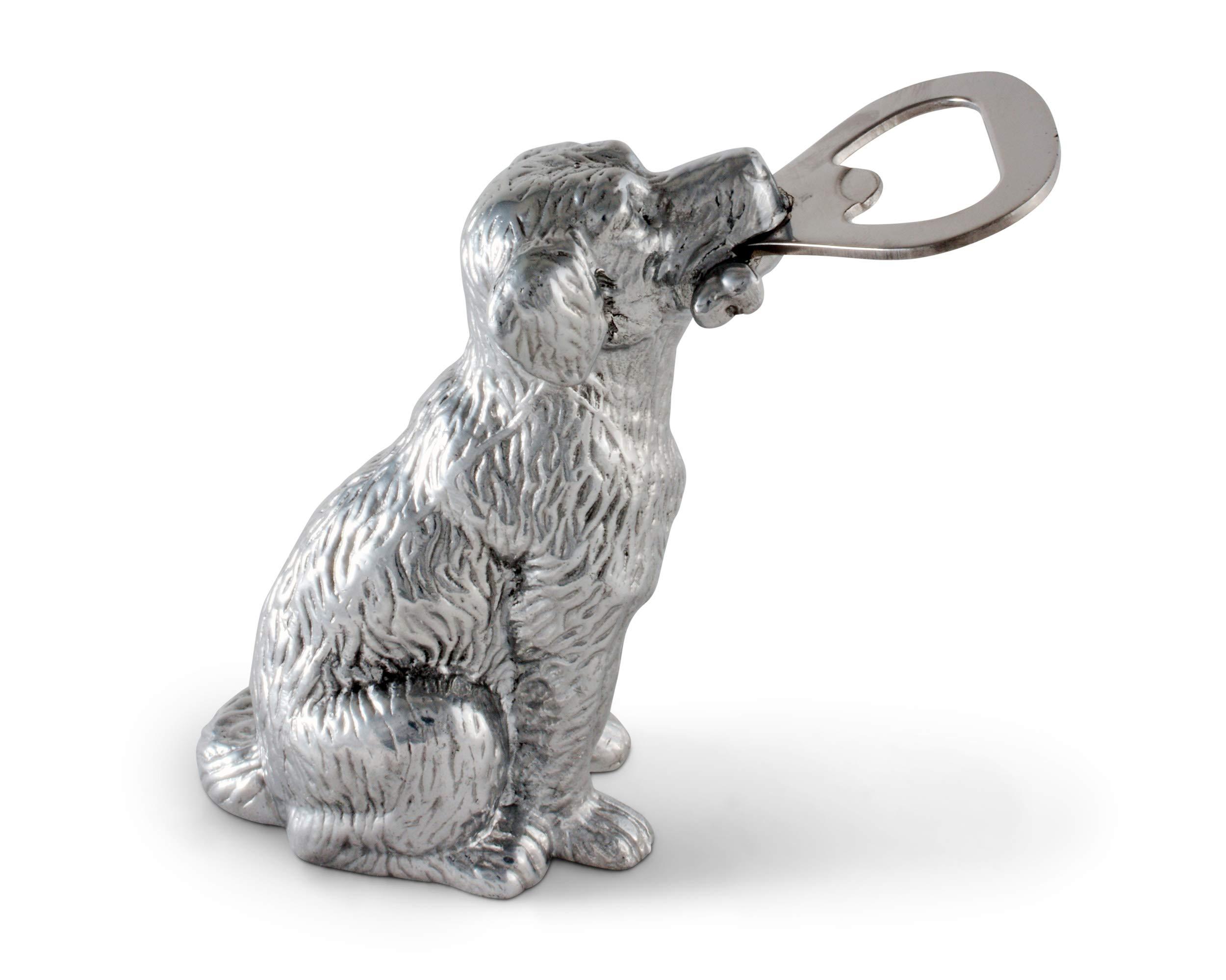 Arthur Court Arthur Court Aluminum Labrador Hunting Dog Bottle Opener, 4.5 Inches Tall, Intricate Detailing, Strong and Durable, Ideal Father\'s Day Gift for Dog Lovers and Hunters, Dog Bottle Opener
