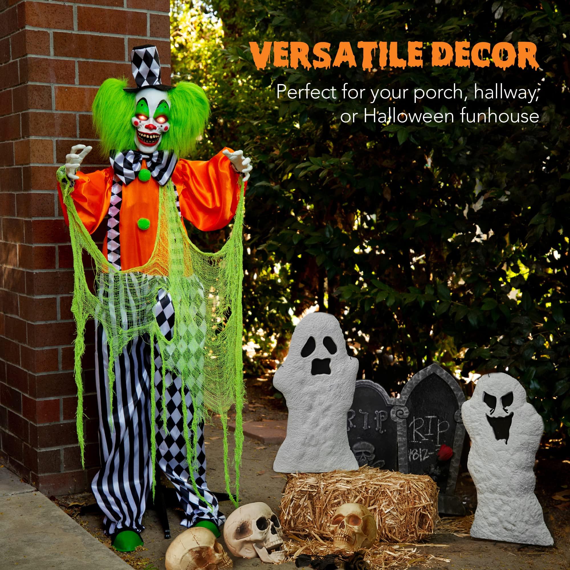 Best Choice Products Best Choice Products Funhouse Freddy The Motion Activated Animatronic Killer Clown Halloween Prop w/Pre-Recorded Lines, Light-Up Eyes, Moving Arms & Head