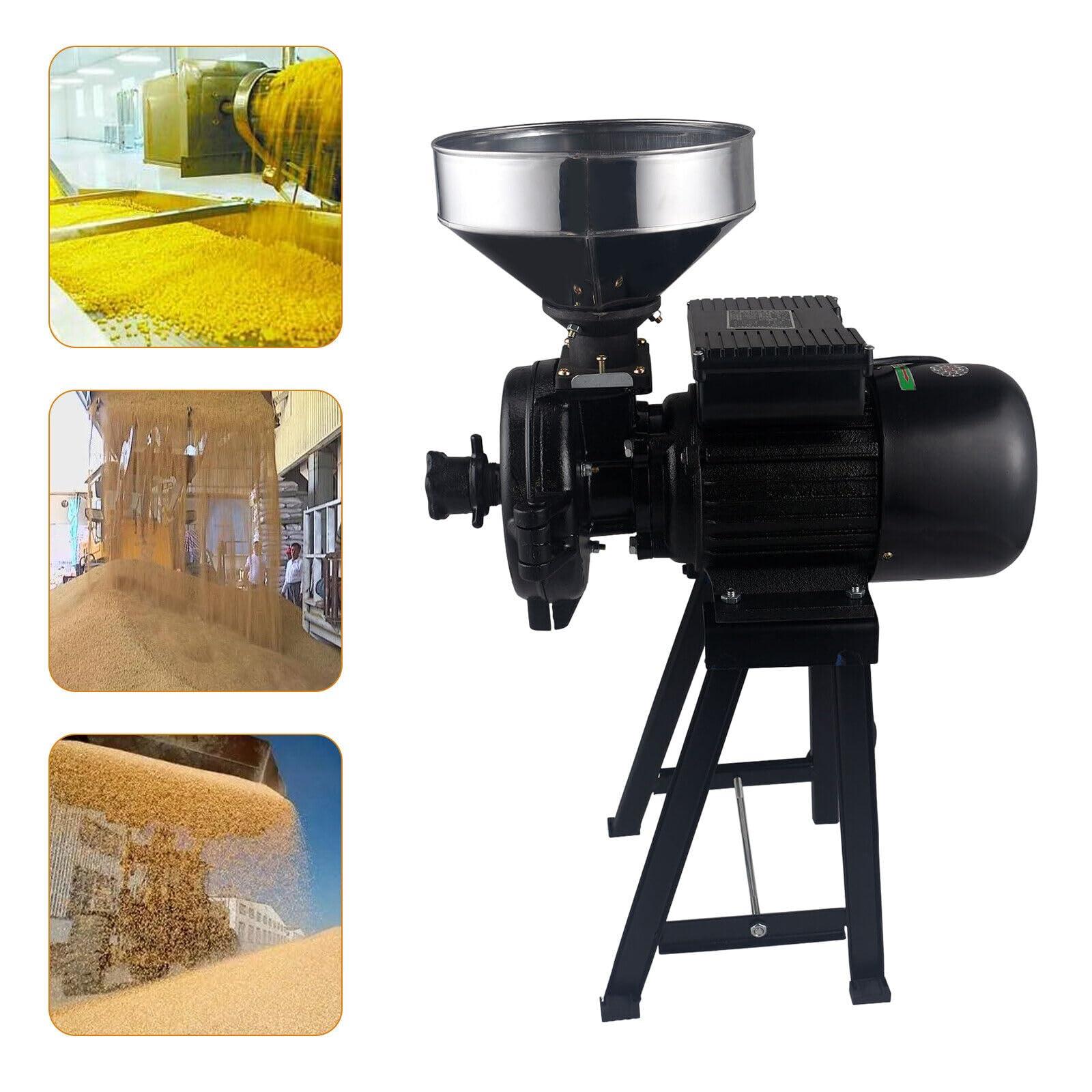 Cutycaty Cutycaty 3000W Commercial Heavy Duty Electric Grain Mill Grinder, Electric Feed Mill Dry Grinder, Commercial Feed Machine Milling Machine Corn Mill with Funnel for Vegetable Markets