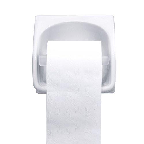 Shappy Shappy 4 Pieces Toilet Paper Holder Roller Replacement Plastic Spring Loaded, Paper Holder Insert (White)