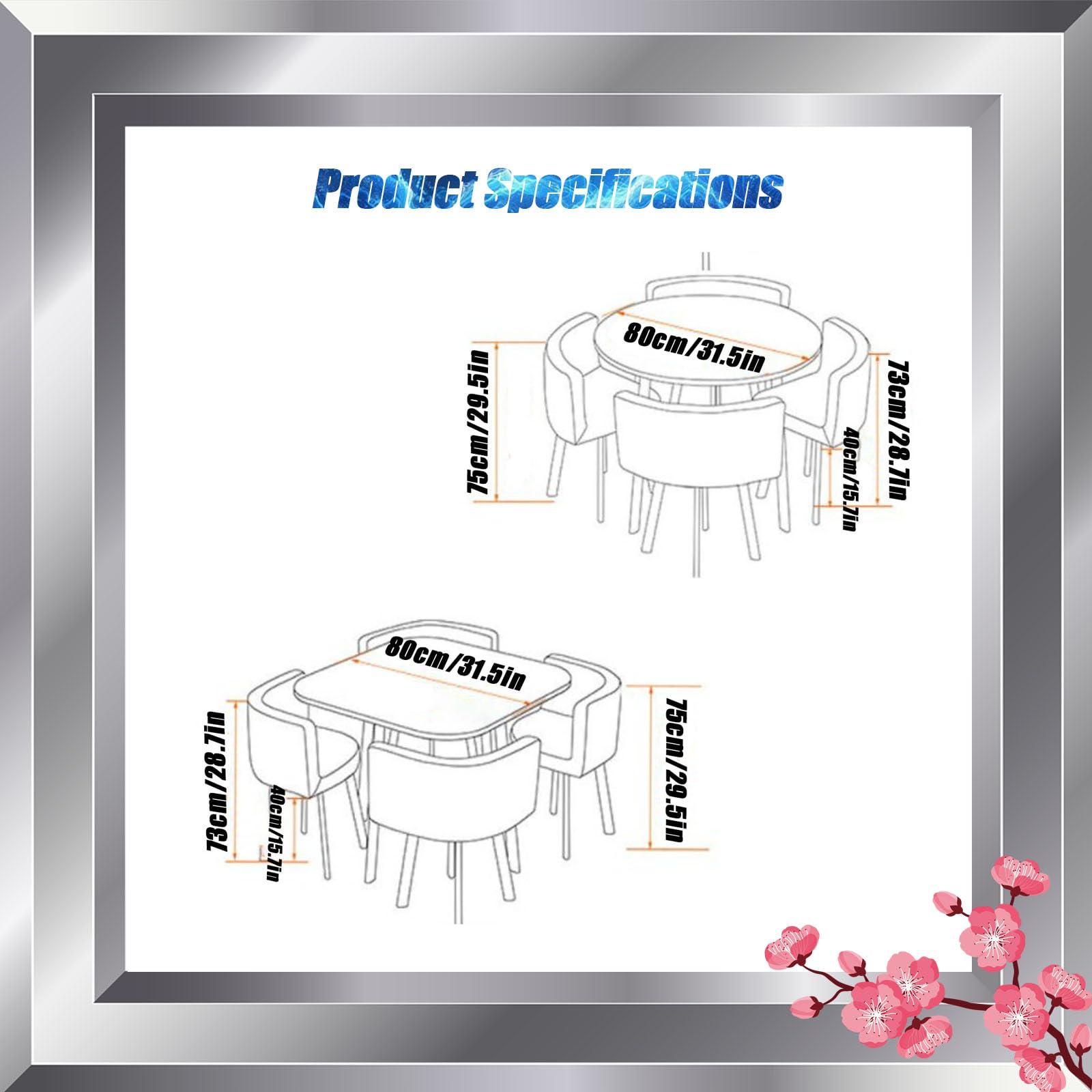 OCAZI OCAZI Round Conference Table for Dinning Room/Kitchen Simple Small Round Table Kitchen Dining Table Set Modern Round Breakfast Bar Round Furniture Table and Chair Set 90x75cm/35.4x29.5in(WxH)#42