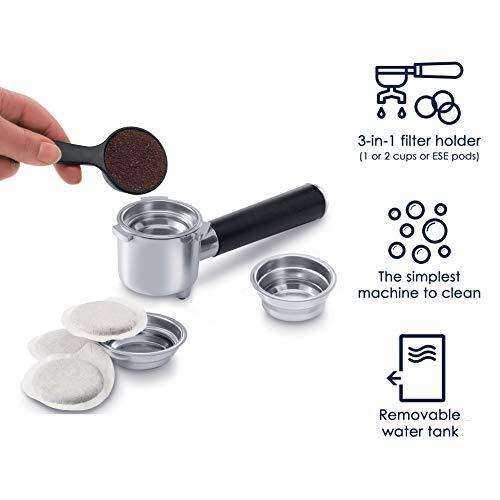 De'Longhi DeLonghi EC155 15 Bar Espresso and Cappuccino Machine, Black