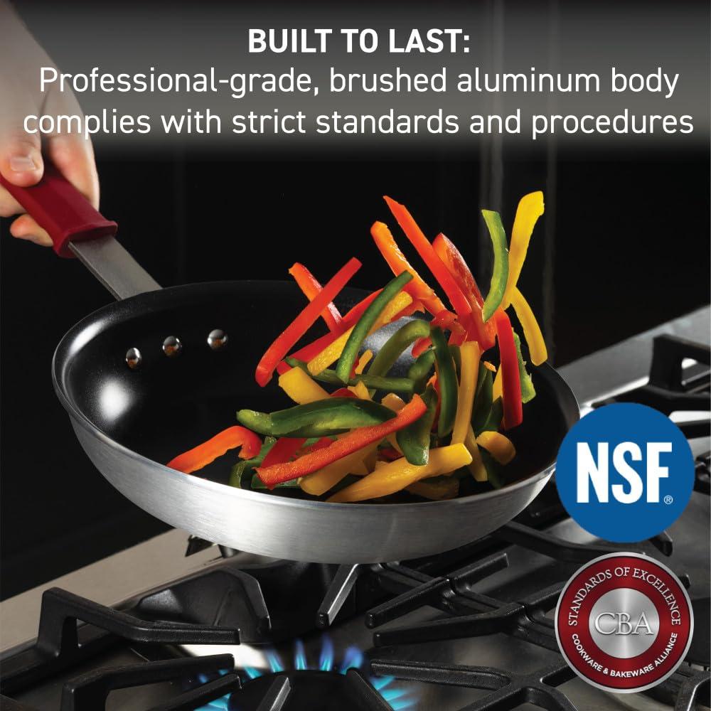 T-fal T-fal Professional VX3 Brushed Nonstick Fry Pan with Stainless Steel Handle 12 Inch, Oven Broiler Safe 400F, Cookware, Pots and Pans, Skillet, Restaurant & Business Grade, Certified NSF and CBA, Black