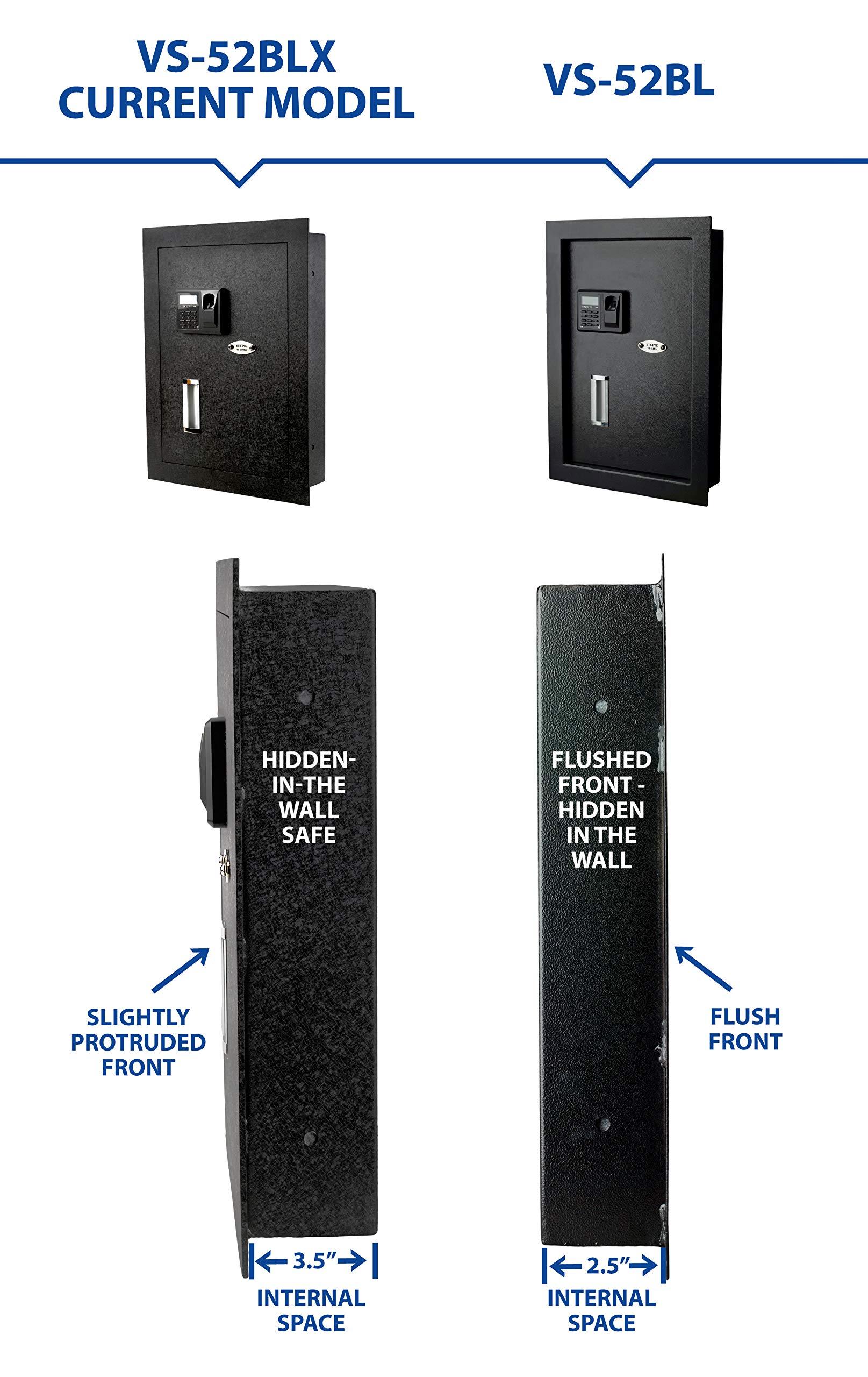 Viking Security Safe Viking Security Safe VS-52BLX Heavy Duty Hidden in Wall Safe Biometric Safe Fingerprint Safe