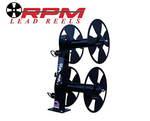 RPM LEAD REELS 12\'\' BLACK DOUBLE FIXED BASE WELDING CABLE LEAD REEL