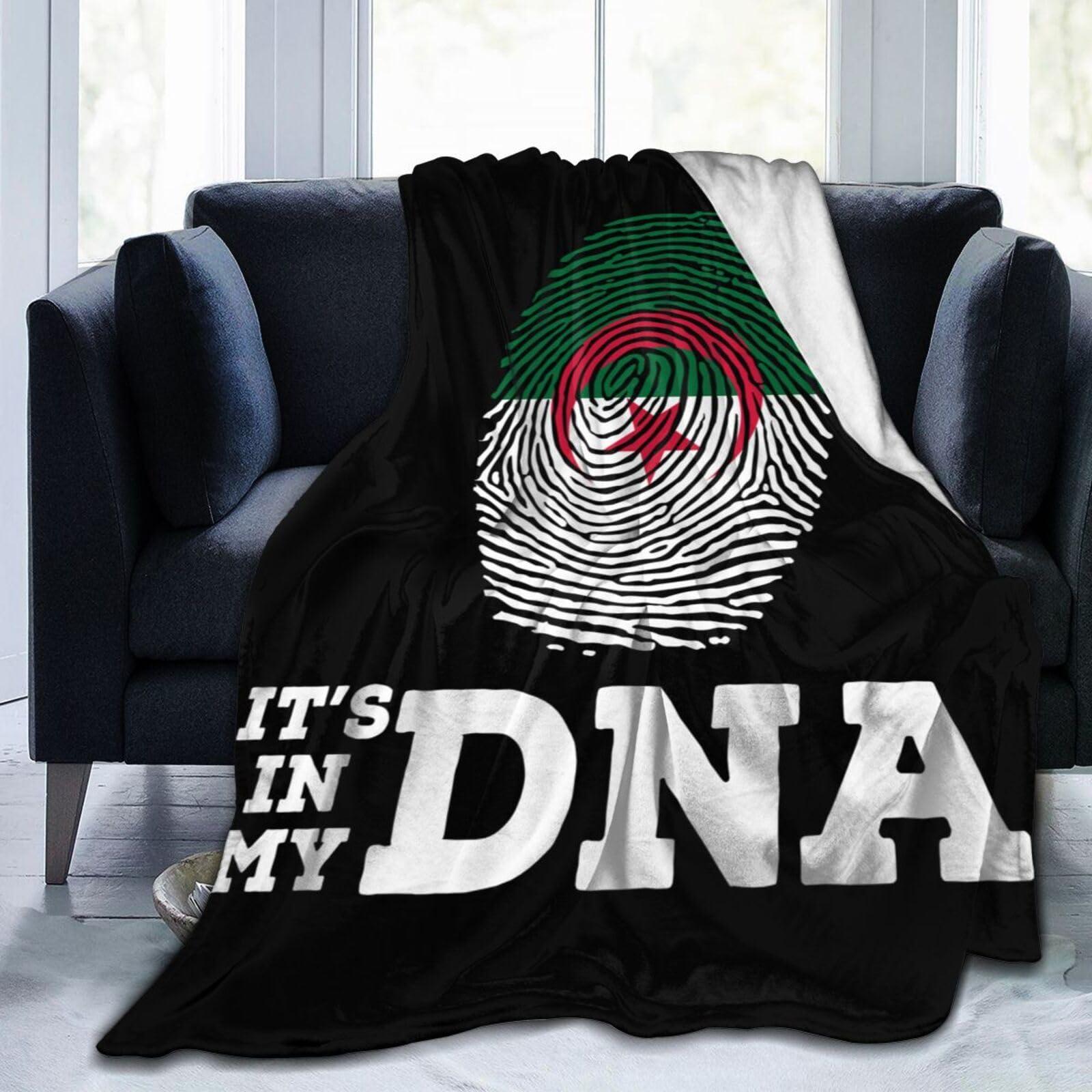 KOSPOGO Algeria It\'s in My DNA Throw Blanket for Couch 60\"x50\" Bed Sofa Super Soft Cozy Blanket Flannel Blankets & Throws