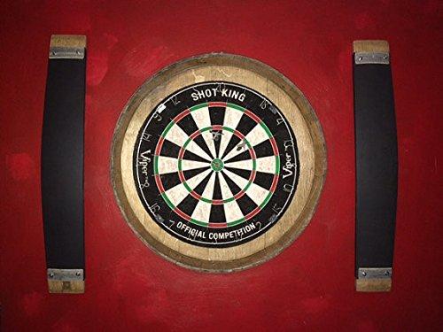 The Winey Guys Wine Barrel Head Dartboard & Chalkboard Scorers Kit