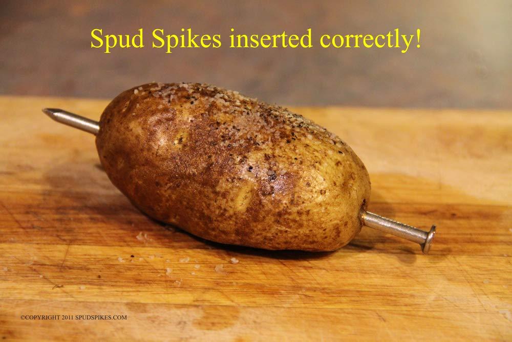 Spud Spikes Spud Spikes 6-Inch Potato Baking Nails Food Grade Stainless Steel, Set of 4
