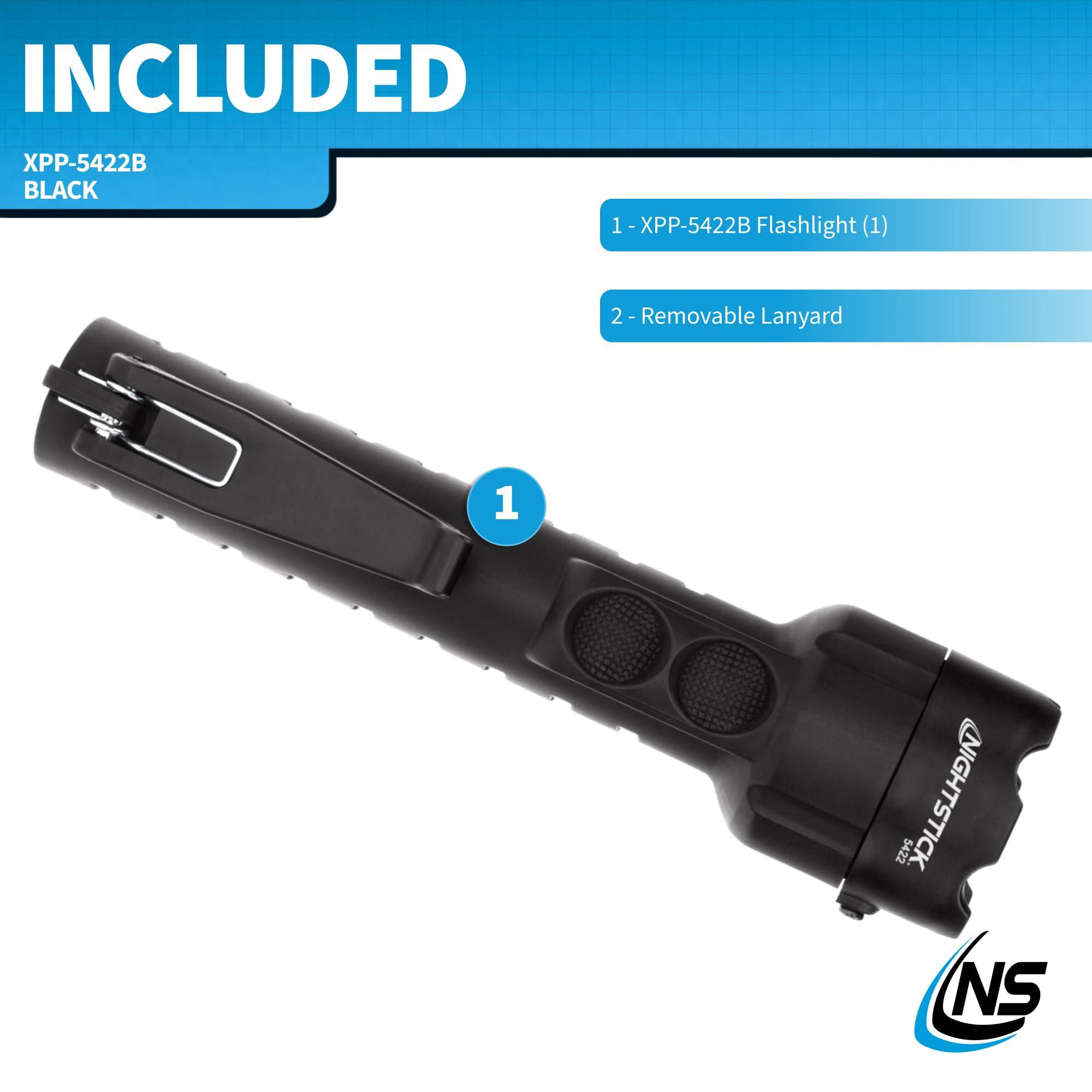 Nightstick Nightstick XPP-5422B 3 AA Intrinsically Safe Permissible Dual-Light Flashlight, Black