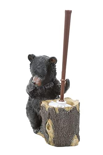 BLACK FOREST DECOR Black Bear Toilet Brush