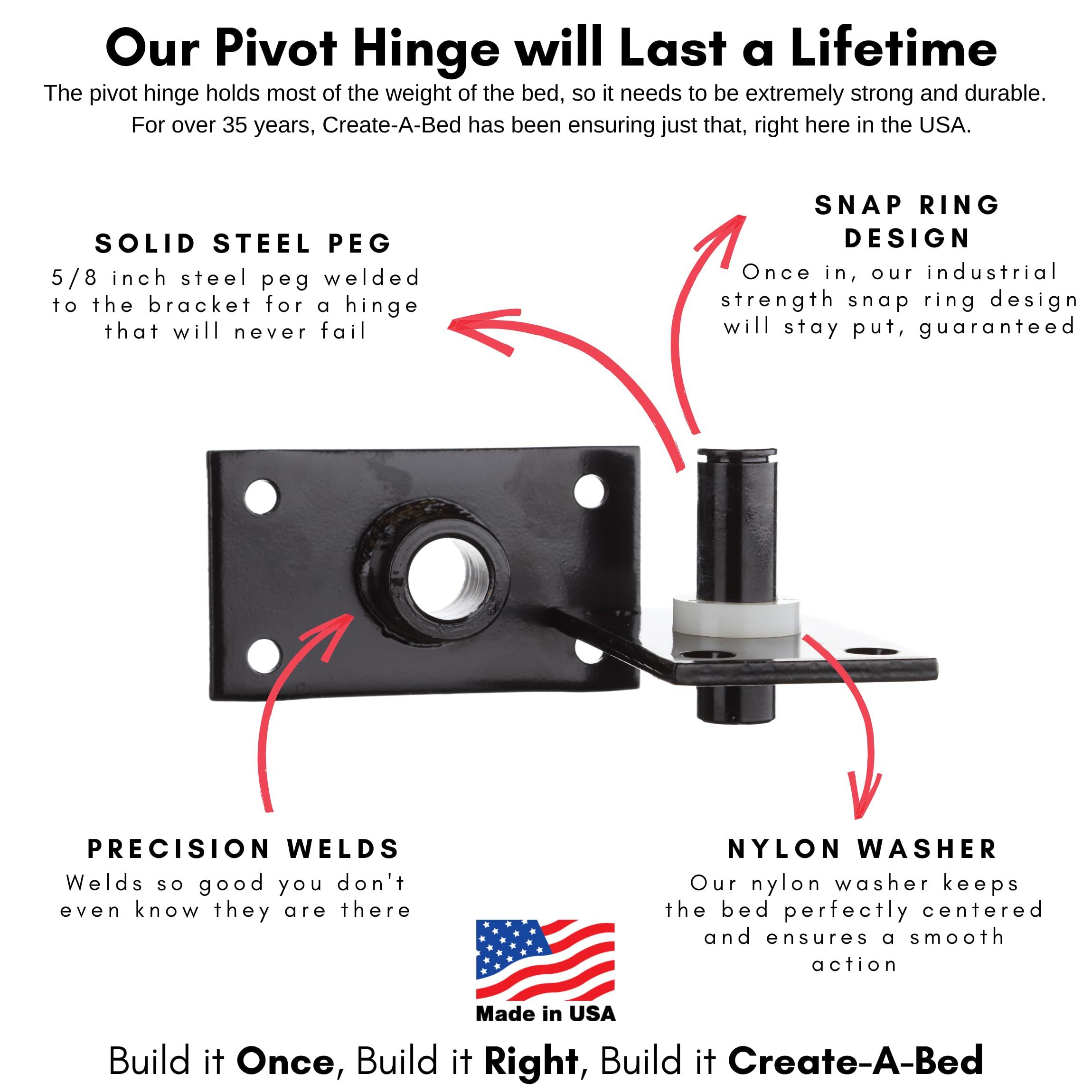 Create-A-Bed Create-A-Bed Adjustable Full Size Deluxe Murphy Bed Kit, Horizontal