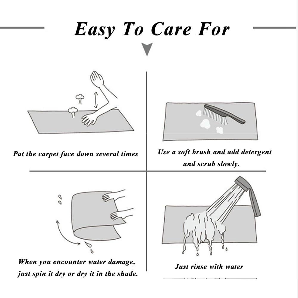 Balissm Long Machine Washable Rugs Modern Solid Design Non-Slip Rubber Backing Traditional Runner Rug for Hallway, Kitchen, Bedroom, Living Room,6ft Width x 14ft Length