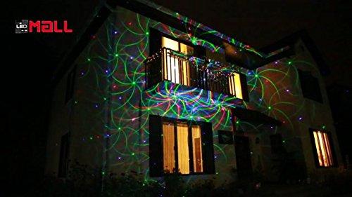 LedMAll LedMall Motion 8 Patterns in 1 Red, Green, and Blue Outdoor Christmas Laser Lights Projector with remote control and Security Lock