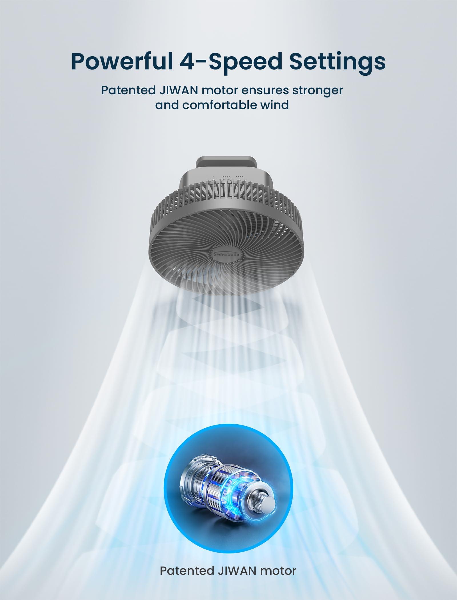 Shinebella 10 Inch Wall Mount Oscillating Fan with Remote and Timer, Small Bedroom RV Fan with 4 Speeds, Quiet Operation,90Oscillation, Adjustable Tilt,5.92 ft Wire, Cooling Bathroom Wall Mounted Fans