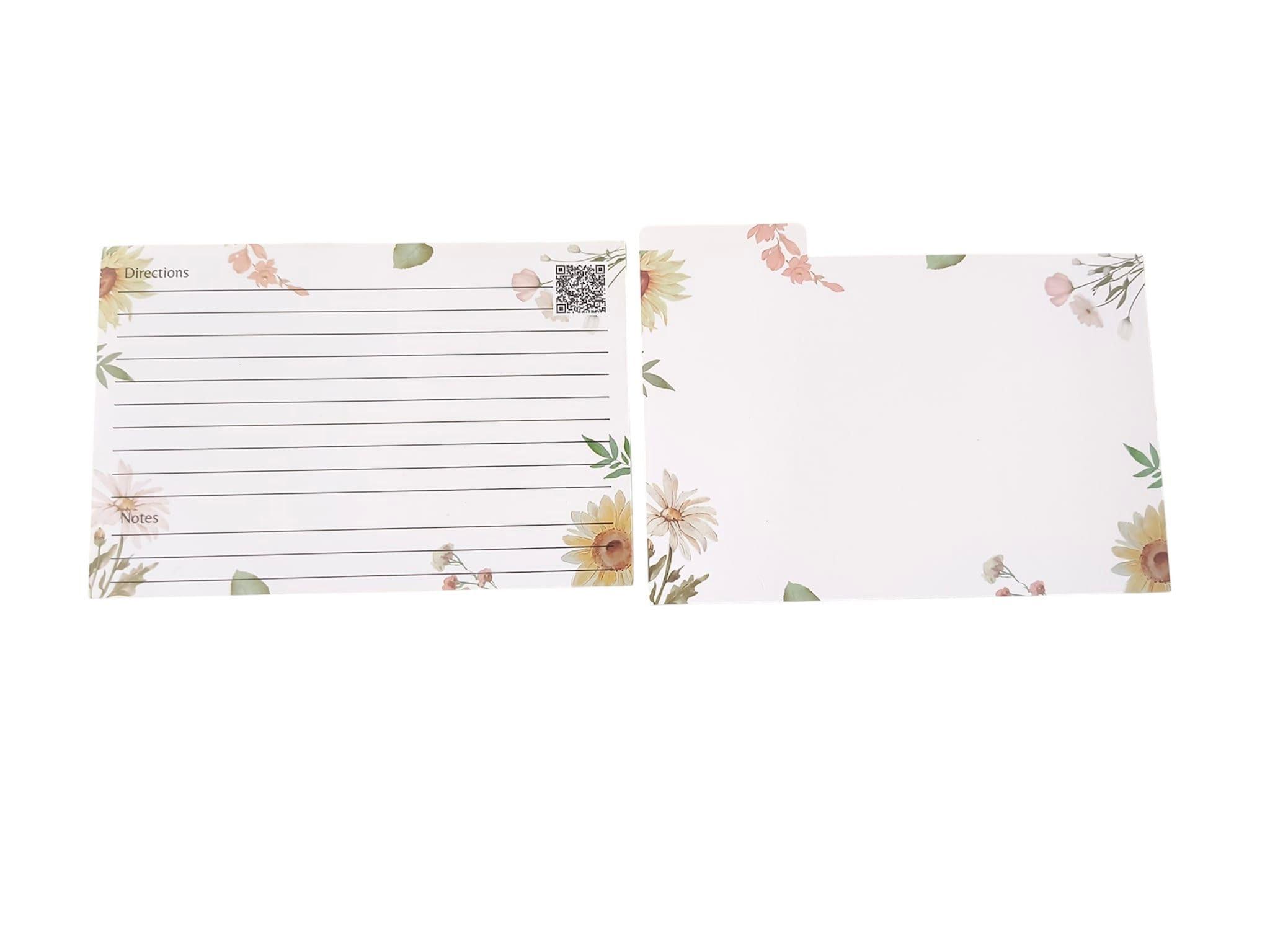 Binatia Recipe Box 50 Double-Sided Cards 4x6 Recipe cardsClear Acrylic Organizer with, Index Card Holder, Dividers, Bonus Recipe Book for Personalizing Your Own Recipes, Dimensions: 7.08\"x5.51\"x5.31\"