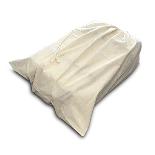 TheDisplayGuys For Your Modern Living 12 Pack 29\"x29\" Extra Thick Cotton Muslin Laundry Dust Cover Bags with Drawstring Natural Color