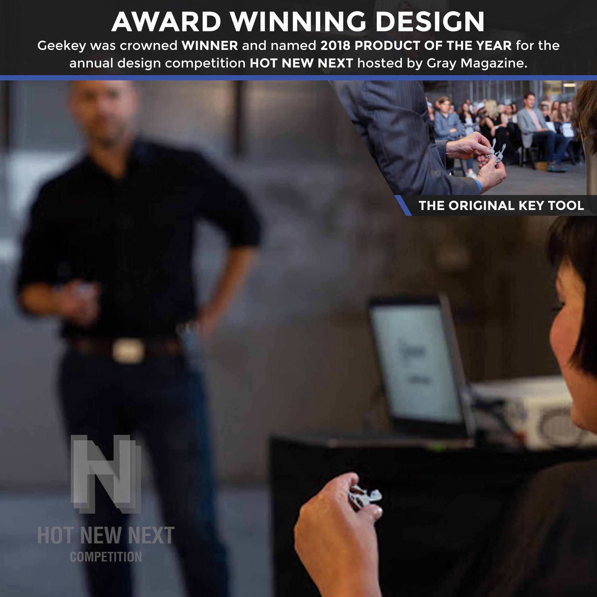 Geekey Geekey Multi-tool | Original Key Shaped Pocket Tool | Stainless Steel Keychain Utility Gadget | 16+ Tools | TSA Safe Multitool | Gift for Christmas, Men, Women, Valentine\'s, Birthday, Father