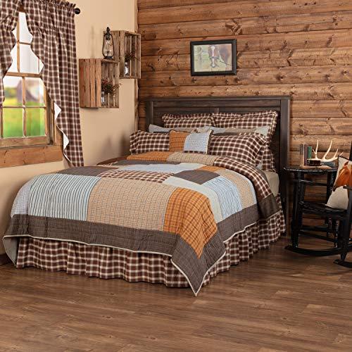 VHC Brands VHC Brands Rustic & Lodge Farmhouse Bedding-Rory Quilt, King 105x95, Greige Grey