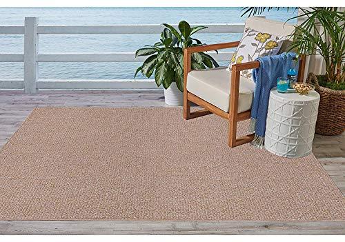 Ambiant Ambiant Saturn Collection Pet Friendly Indoor Outdoor Area Rugs Beige - 7' x 9' Rectangle, Stain & Fade Resistant, Easy Care, Pet & Kids Friendly, Made in USA, Perfect for Weddings & Everyday Use!