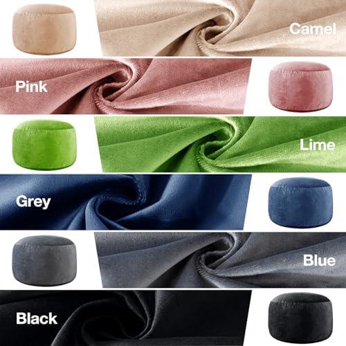 EDUJIN Large Bean Bag Chair for Adults/Kids with Filling, 4 ft Memory Foam Bean Bag Chairs with Filler Included, Ultra Soft Dutch Velvet Fabric, Bean Bag for Living Room - 4 Foot,Dark Blue