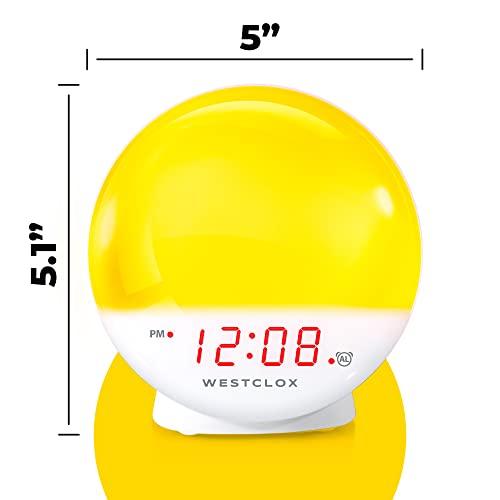 Westclox Westclox 71051 Sunrise Alarm Clock with Dimmable Nightlight & Restful Sunset/ Sunlight Simulator lamp for Bedroom