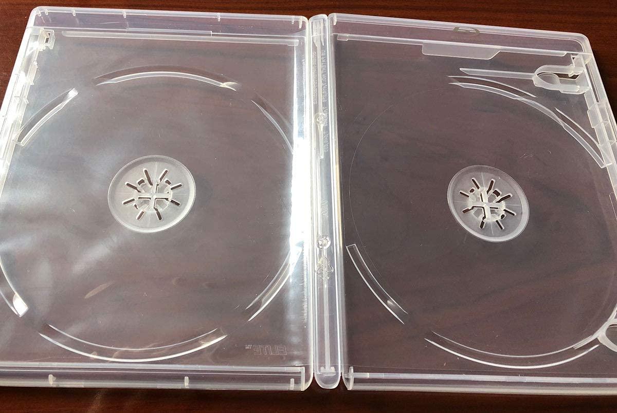 Viva Elite New 12.5 mm Clear Viva Elite Blu-Ray Double Case Box Standard Size Hold 2 Discs (28 Pcs a Pack Sold)