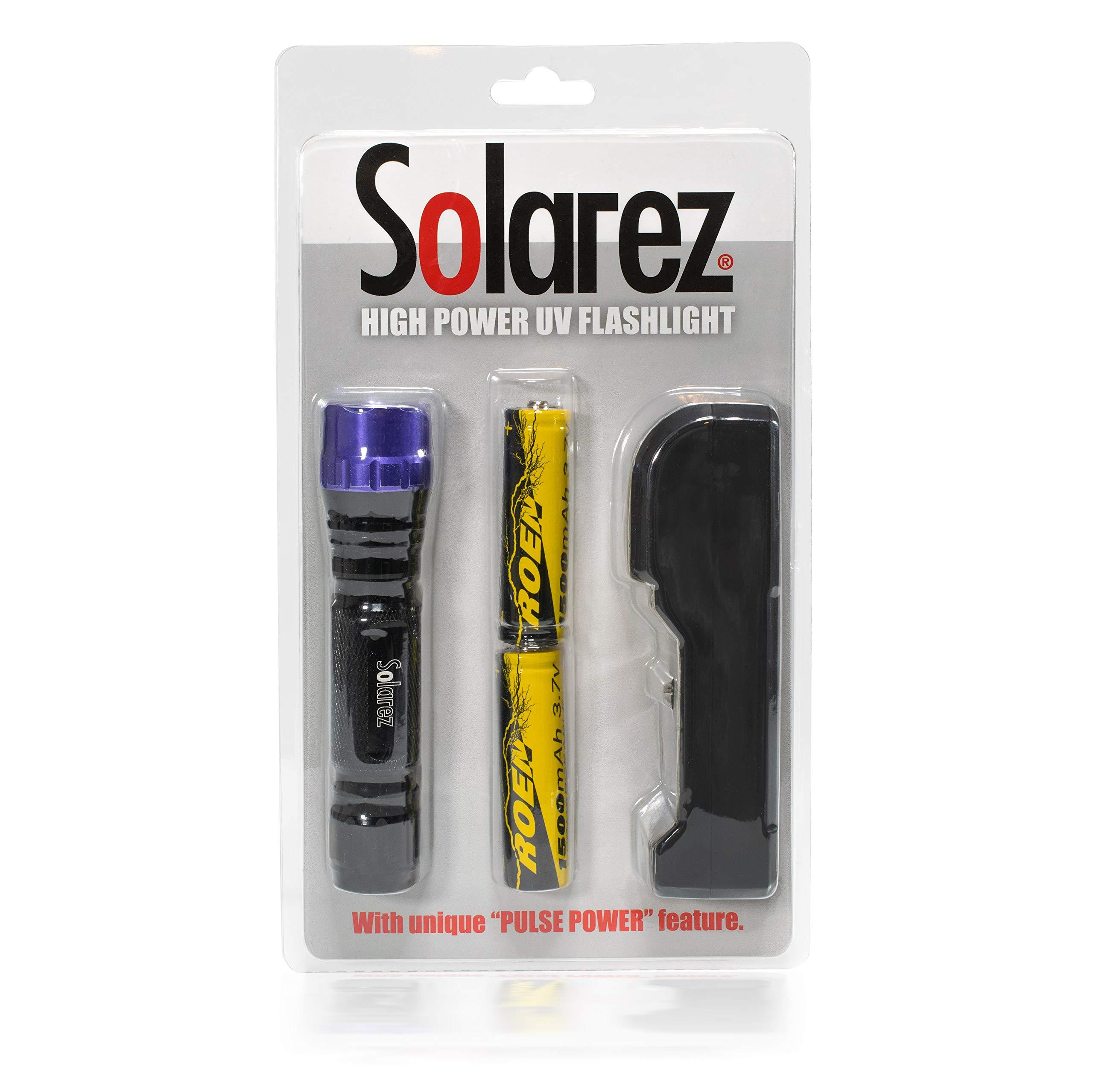 SOLAREZ SOLAREZ HIGH Output UV Flashlight RESINATOR KIT Best 380 UV Light and Blacklight for Fly-Tie & Surf Resin Cures, Insect Inspection, Pet Urine Stains, 18W 380-390nm LED Calibrated UV Resin Cure
