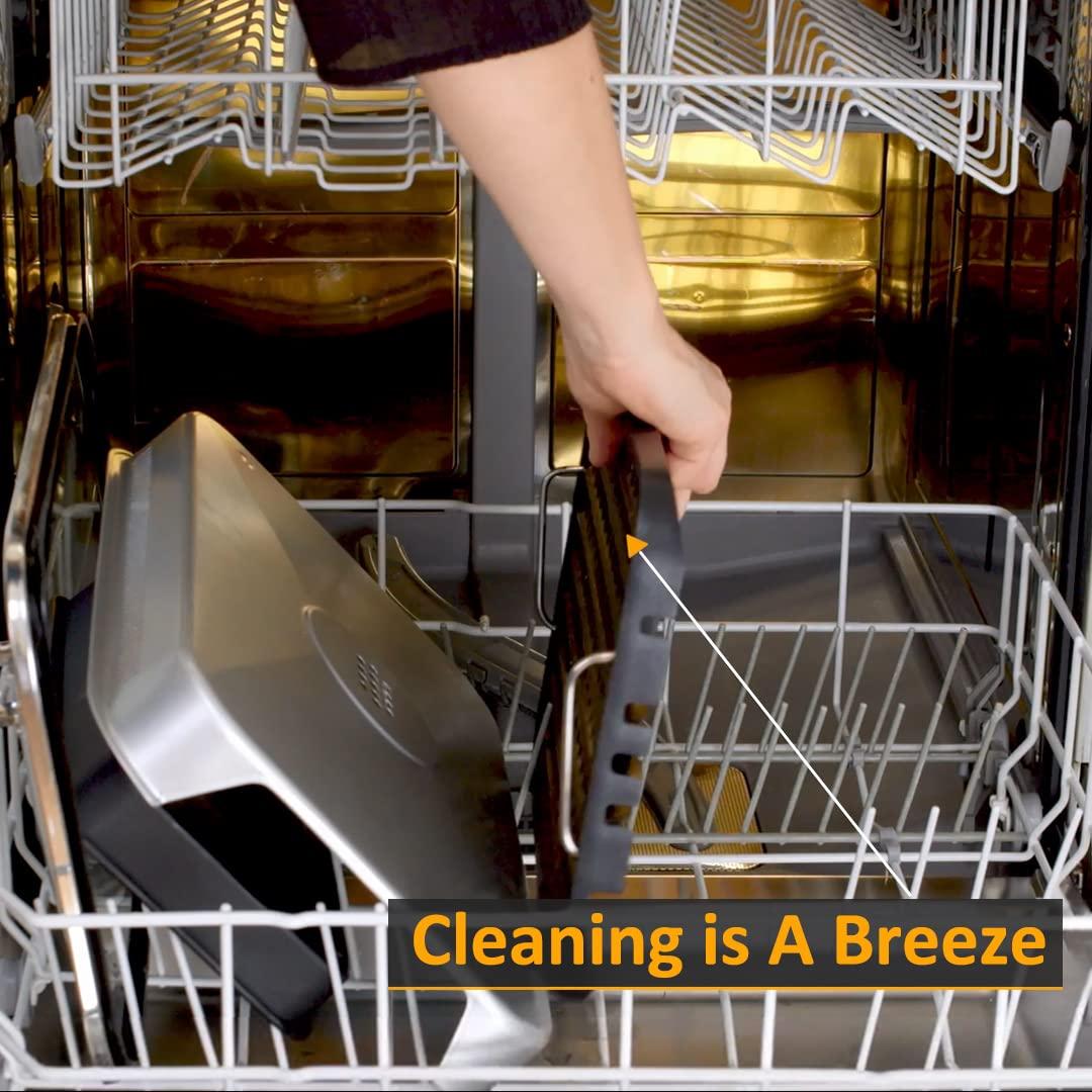 CUSIMAX Smokeless Grill Indoor, CUSIMAX Electric Grill, 1500W Grill Portable Korean BBQ Grill with LED Smart Display & Tempered Glass Lid, Non-stick Removable Grill Plate, Dishwasher Safe, Black