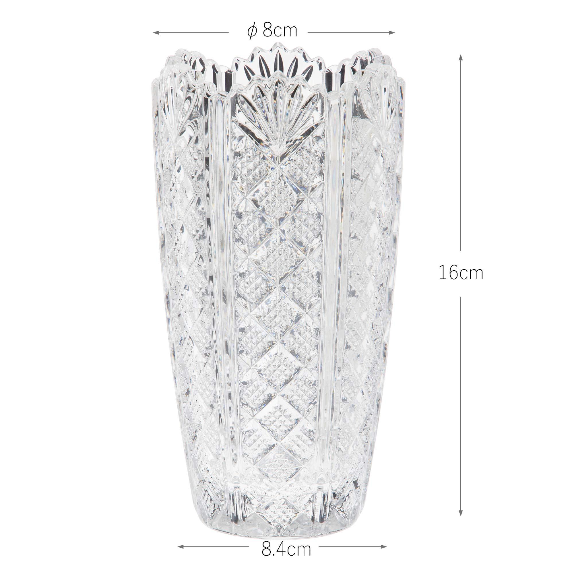 ???????? Toyo Sasaki Glass Flower Base, Approx. 3.1 x 6.3 inches (8 x 16 cm), Table Garden, Flower Vase, Made in Japan, Dishwasher Safe, FV2, Clear