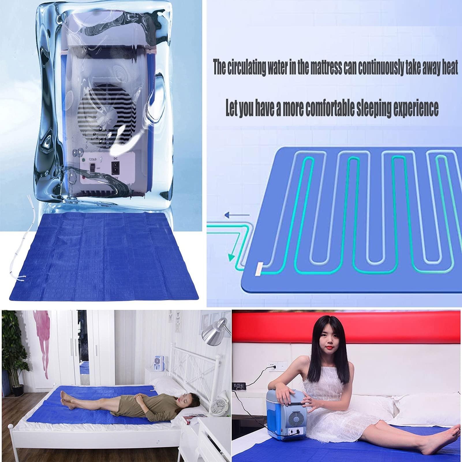 AGYH Mattress Cooler Refrigerator Water-Cooled Mattress, Bed Fan for Cooling Sleep in Home, Office and Bedroom Blue (Color : 0.7X1.6M)