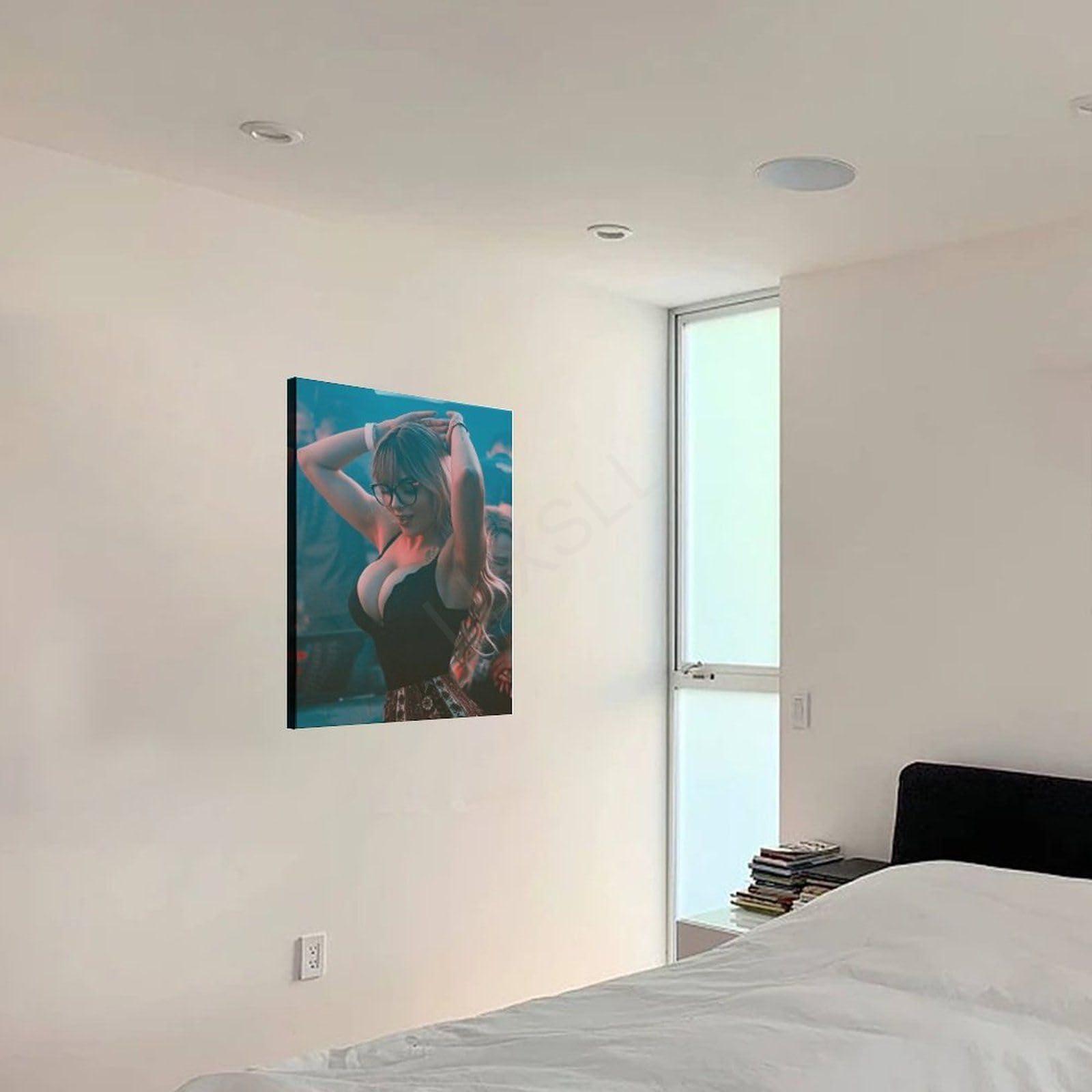 TOYOCC TOYOCC Karely Ruiz Sexy Celebrity Portrait Art Poster (3) Canvas Poster Wall Art Decor Print Picture Paintings for Living Room Bedroom Decoration Frame-style 12x16inch(30x40cm)