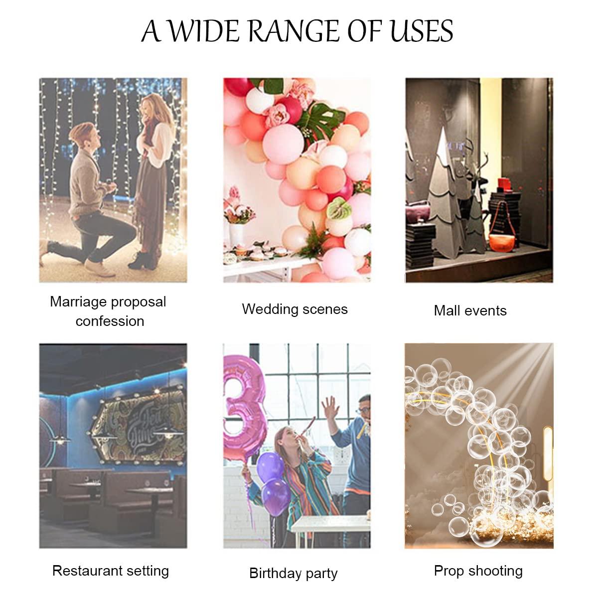 RUIFAR 8 Inch Clear Bubble Balloons, Mini Bobo Balloon Transparent Round Balloon for Christmas Wedding Birthday Party Decorations Supplies (100pcs)