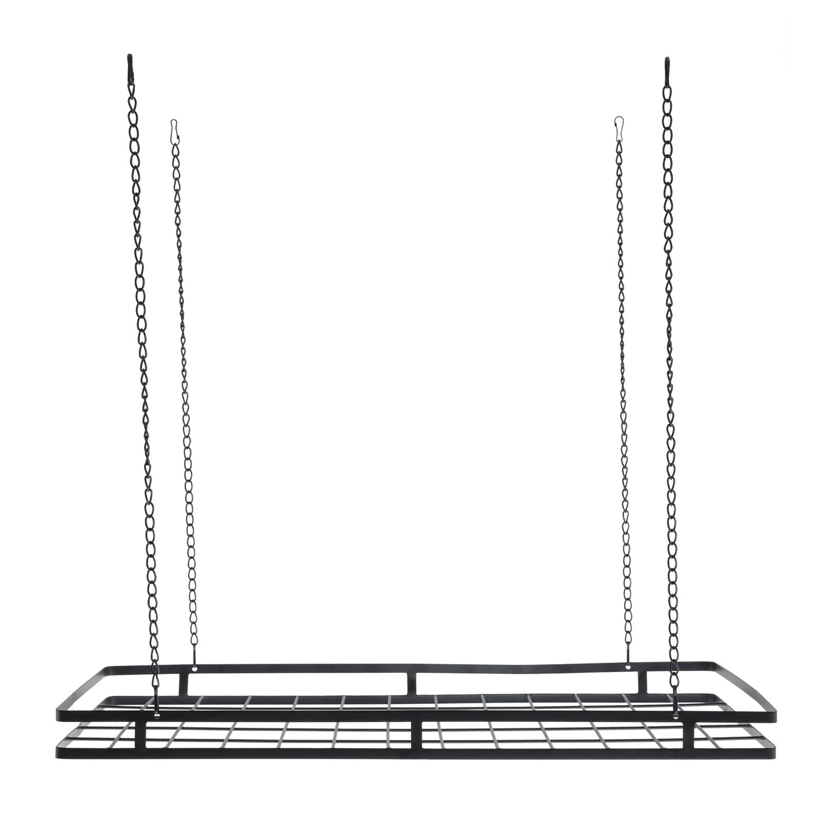 RABEEXP RABEEXP Ceiling Pot Rack with 12 Hooks - 31.5x15.7x1.97 Inch Multi-Purpose Organizer for Home, Restaurant, Kitchen Cookware Organization